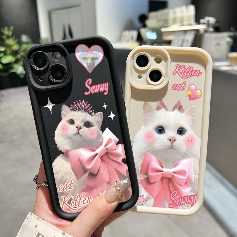 เคสสำหรับ OPPO A53 2020 A33 2020 A53s A32 A94 F19 Pro Reno 5F 5 Lite A11s เคสโทรศัพท์ซิลิโคนกันกระแทกลายแมวน่ารัก ราคา ถูกที่สุด ดีลบีเคเค แกลเลอรีภาพที่ 5
