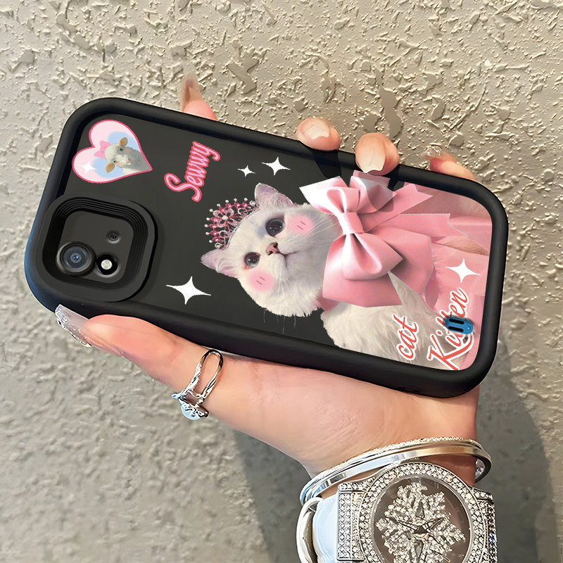 เคสสำหรับ Realme C20 C20A C21 C21Y C25Y C11 2020 C11 2021 Narzo 50I เคสโทรศัพท์ซิลิโคนกันกระแทกลายแมวน่ารัก