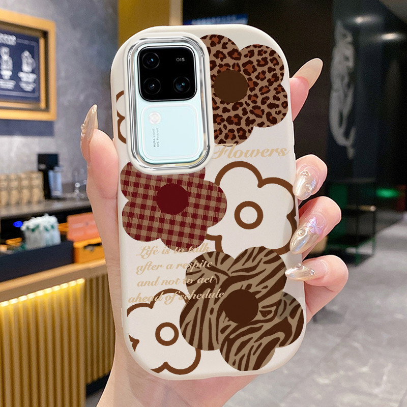 เคสสำหรับ VIVO V30 Pro 5G V29 Pro V29e V27 PRo 5G V23 V23i V20 Pro S1 S7 เคสโทรศัพท์ดอกไม้