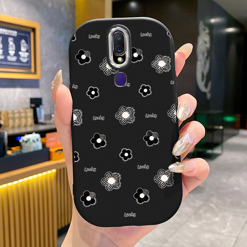 เคสสำหรับ OPPO F11 Pro F9 Pro A7X A9 2019 A9X Realme 2 Pro U1 เคสโทรศัพท์ดอกไม้รูปหัวใจกันกระแทกกลมและอ้วน