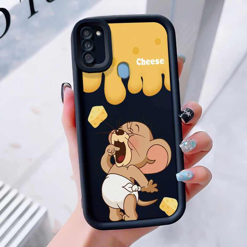 เคสสำหรับ Samsung A11 M11 เคสโทรศัพท์แมวหนูสามสีซิลิโคนกันกระแทก