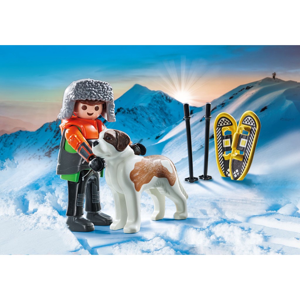 Playmobil 71741 Pet Collectable Hiker with Saint Bernard เซ็ตสะสมสัตว์เลี้ยง นักปีนเขากับเซนต์เบอร์น