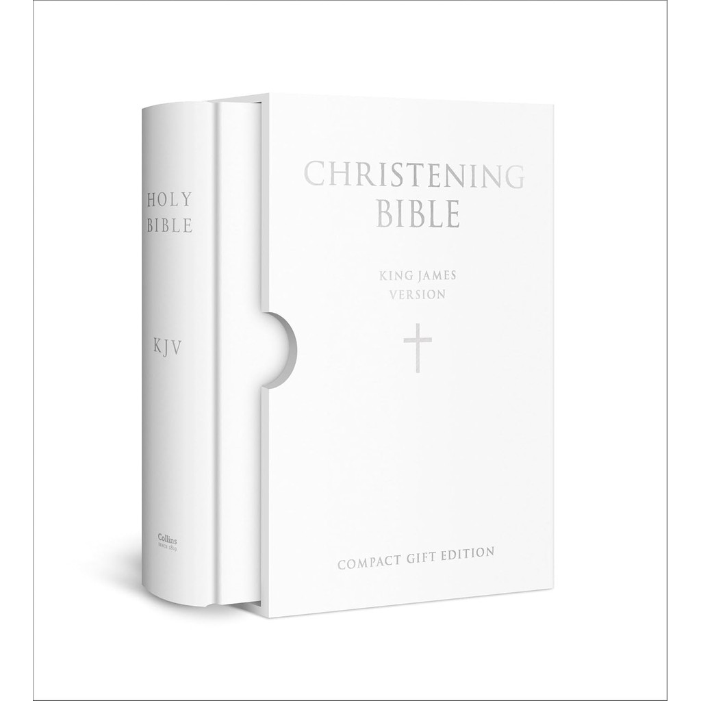 New Release Book สินค้าลิขสิทธิ์ (พร้อมส่ง) HOLY BIBLE (KJV) WHITE COMPACT CHRISTENING EDITION (Hard