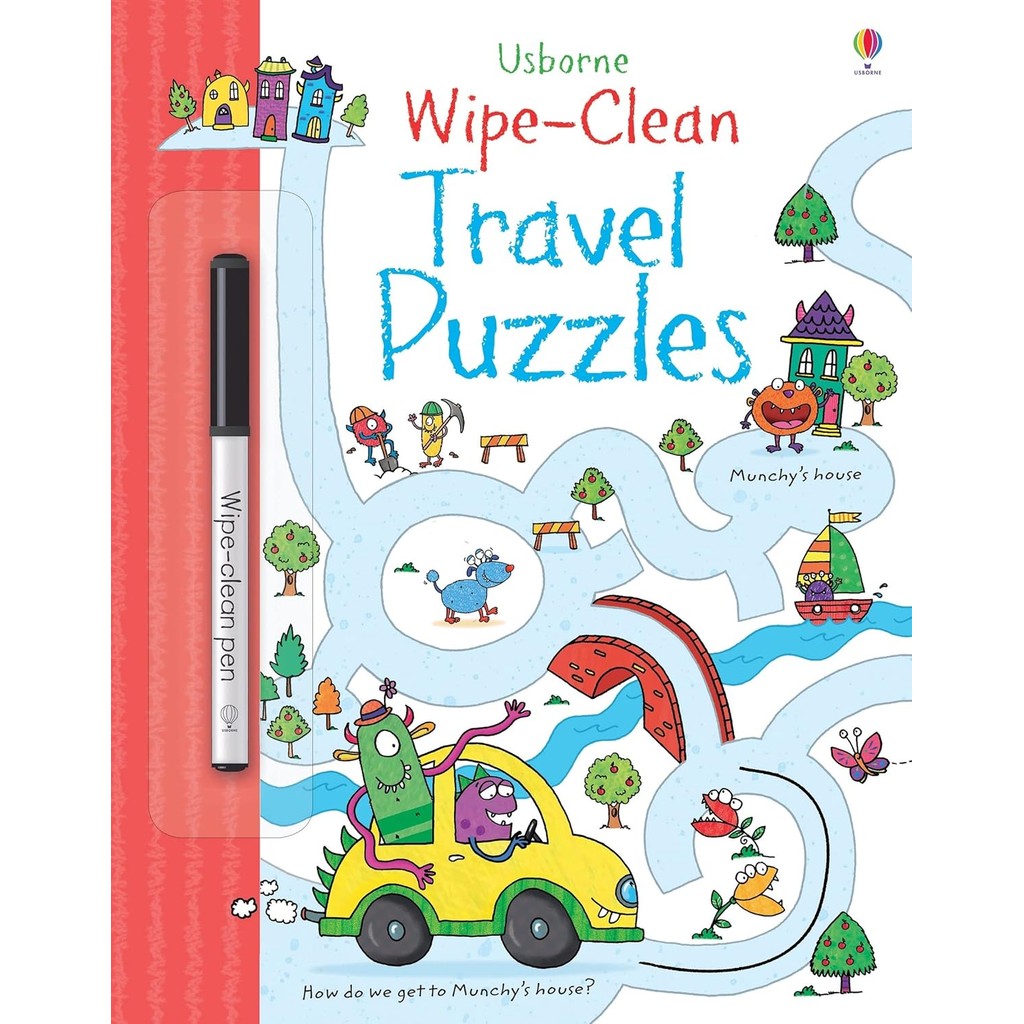 New Release Book สินค้าลิขสิทธิ์ (พร้อมส่ง) WIPE-CLEAN TRAVEL PUZZLES (Paperback)