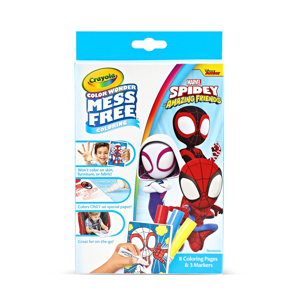 Crayola Mess Free Color Wonder Spiderman Coloring Page Mini เครโยล่า ชุดระบายสี สไปเดอร์แมน ชุดเล็ก 75-2830