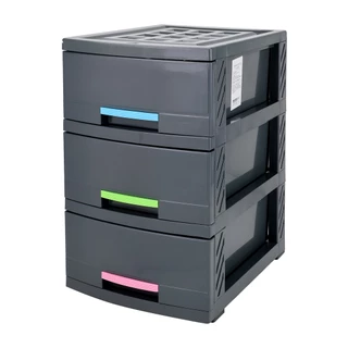 ตู้ลิ้นชักอเนกประสงค์ 3 ชั้น Mushi KASSA HOME รุ่น API-1100M3 ขนาด 41 x 32.5 x 50.4 ซม. สีเทา