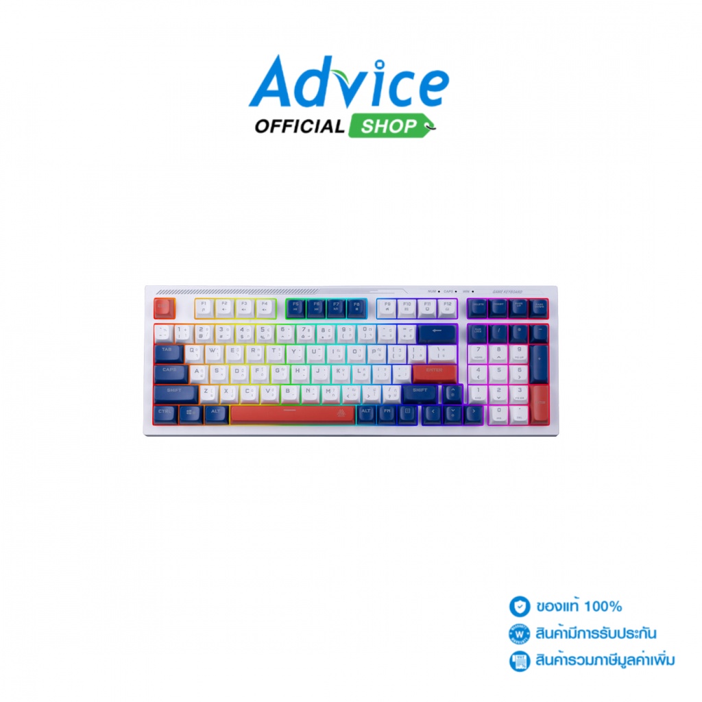 EGA KEYBOARD (คีย์บอร์ด) TYPE K10 WHITE/BLUE - A0163418