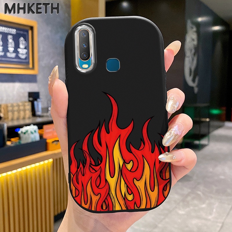 MHKETH เคสสำหรับ VIVO Y12 Y15 Y17 Y12i Y17s Y15s Y15a Y15c Y01 Y16 Y19 Y5s Y11 2019 Y28 Y35 Y56 5G เคสโทรศัพท์เปลวไฟ