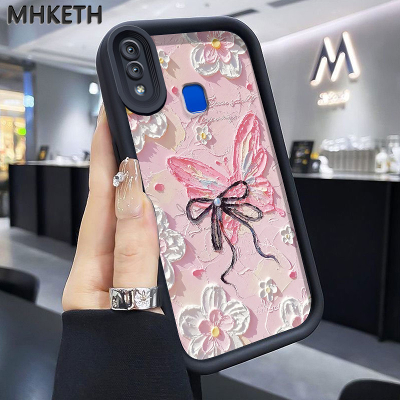 MHKETH เคสสำหรับ VIVO Y95 Y93 Y93s Y91 Y91i Y91C Y90 Y1s Y78 5G Y78+ 5G V29 Lite 5G เคสโทรศัพท์รูปโบว์