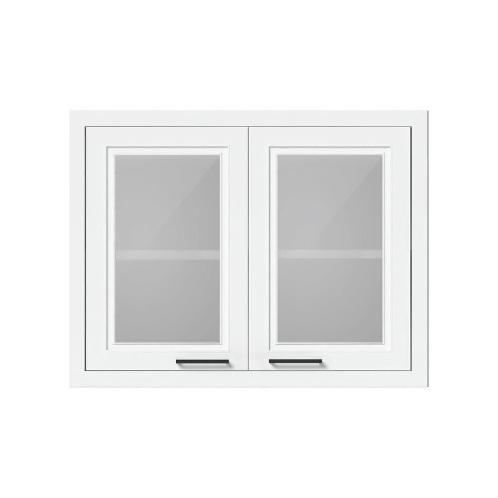 CABIN ตู้แขวนบานกระจกคู่ HARPER 88x68 ซม. สีขาว จัดส่งโดย HomePro