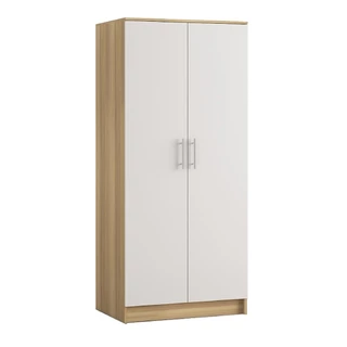 FURDINI ตู้เสื้อผ้า 2 บานเปิด HERO 80 ซม. สี NATURAL OAK/ขาว จัดส่งโดย HomePro