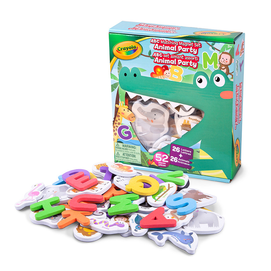 Crayola ABC Matching Magnet Set - Animal Party เครโยล่า ชุดตัวอักษรแม่เหล็กจับคู่ A B C - ปาร์ตี้สัตว์  NT9948-01