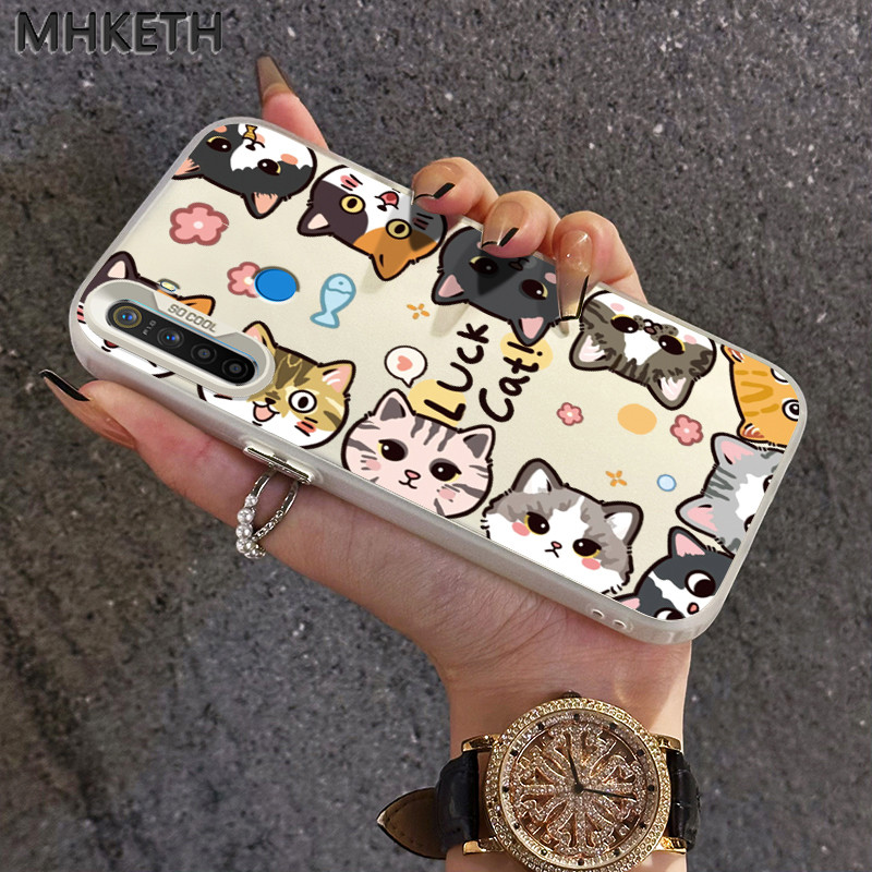 MHKETH เคสสำหรับ Realme 5 5i 5s 6i C3 C3i เคสป้องกันโทรศัพท์ตกการ์ตูน