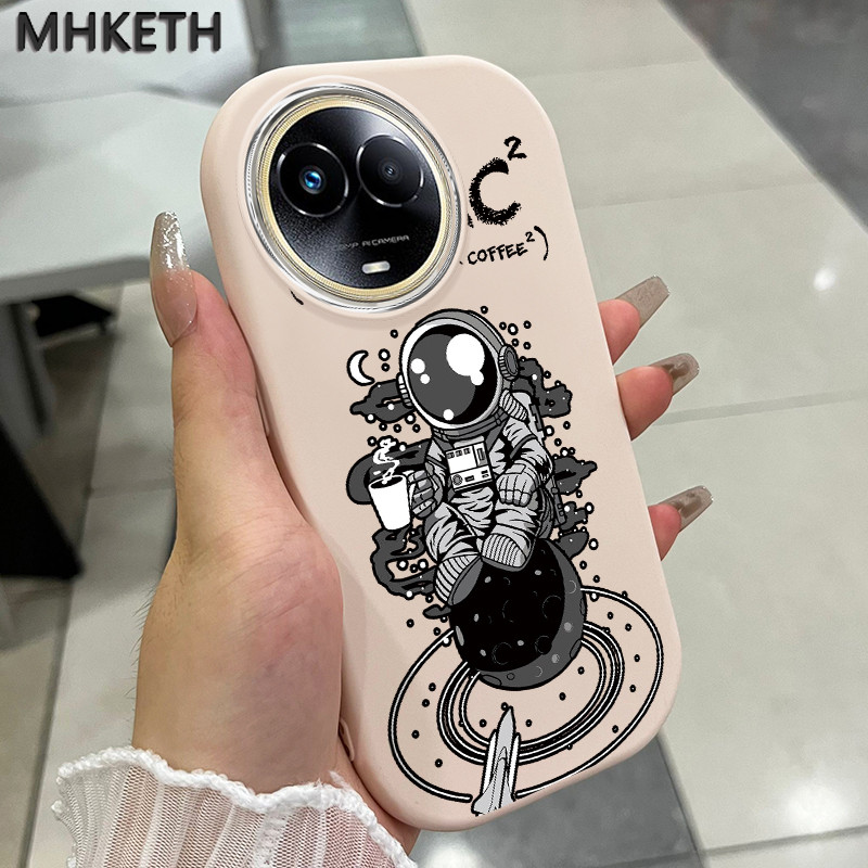 MHKETH เคสสำหรับ Realme 11 5G 11X 5G C67 5G Narzo 60X 5G นักบินอวกาศเคสโทรศัพท์ - รูปที่ 2