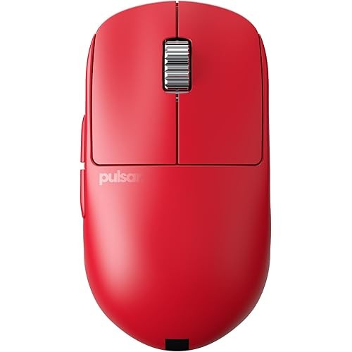 Pulsar Gaming Gears RED X2H eS Wireless Mouse Ultra Lightweight 65g Symmetrical 2.4Ghz 1ms 26000 DPI