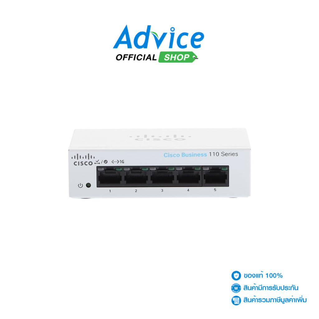 CISCO Gigabit Switching Hub 5 Port CBS110-5T-D-EU (4'') - A0139398