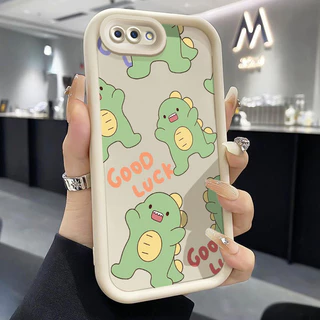 เคสสำหรับ OPPO A5 A3s A12E A7 A5s A12 A12S A11k Realme C1 เคสโทรศัพท์ไดโนเสาร์น่ารักป้องกันการตก