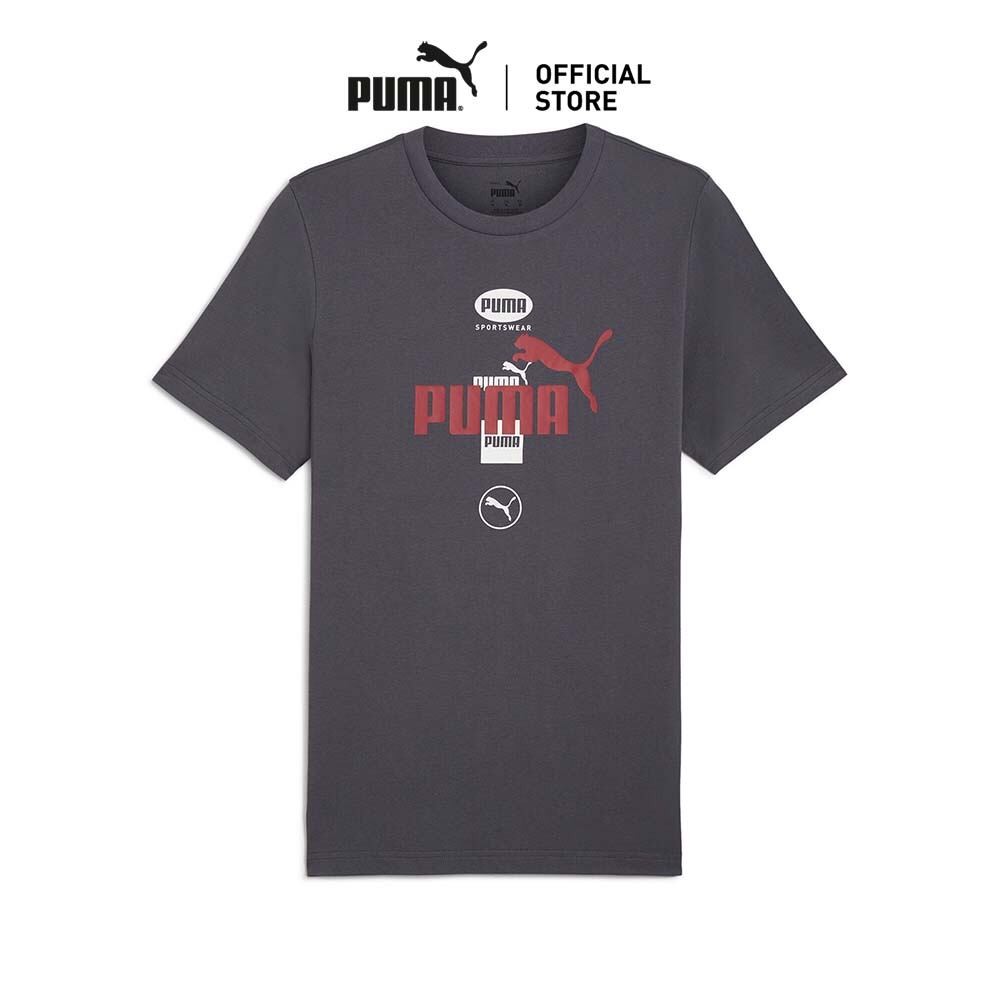 PUMA BASICS - PUMA POWER Graphic Tee Men สีเทา - 68173869