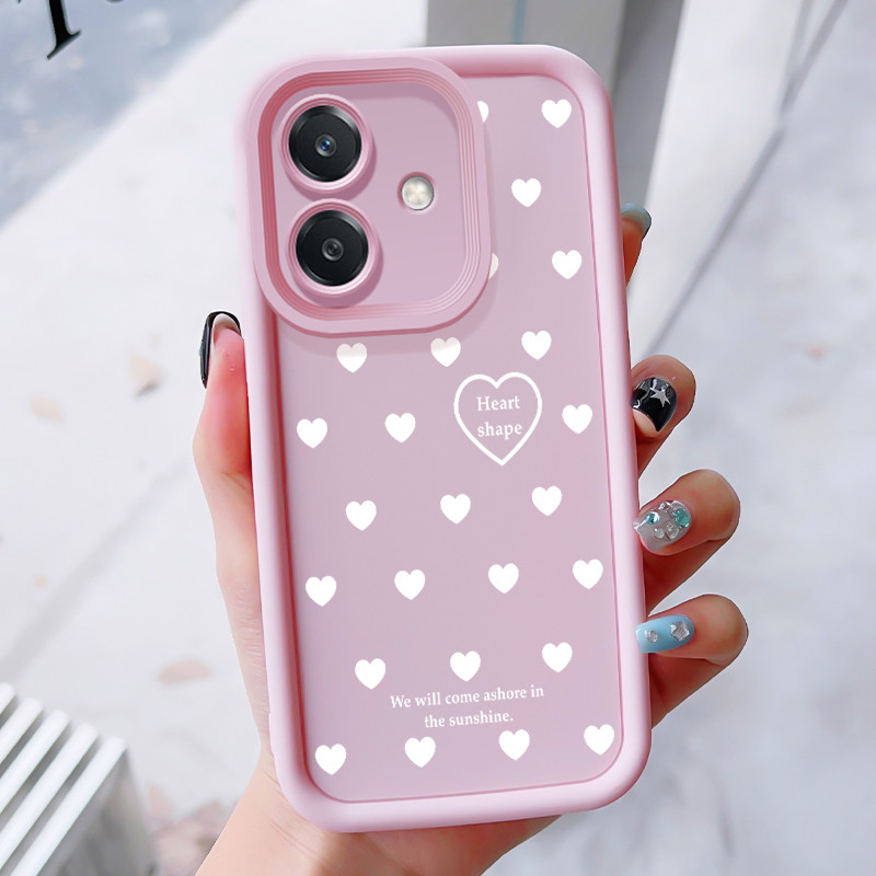 เคสสำหรับ OPPO A3 4G A3 Pro 5G A3X 4G A3X 5G A40 A60 5G เคสโทรศัพท์รูปหัวใจซิลิโคนสามสีกันกระแทก