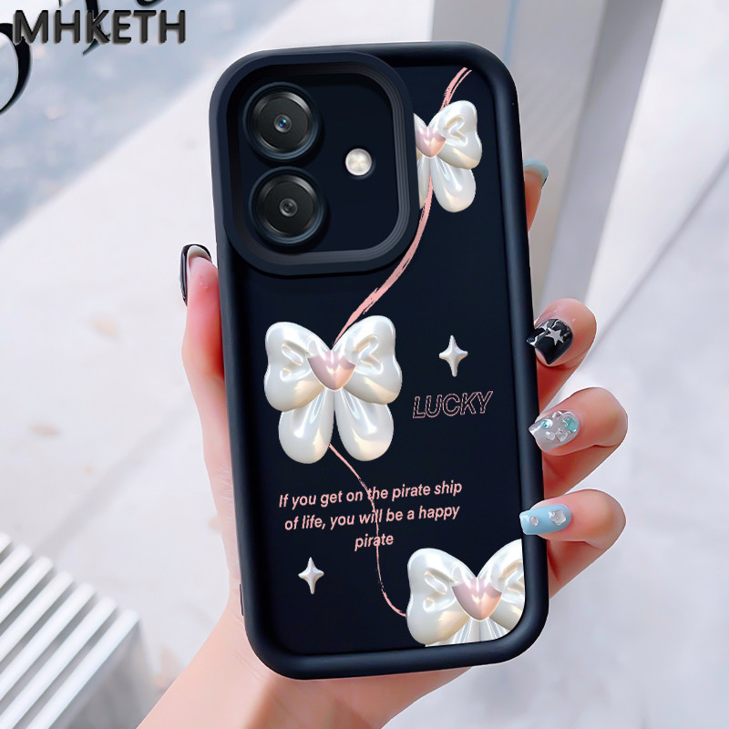 MHKEID เคสสำหรับ OPPO A3 4G A3 Pro 5G A3X 4G A3X 5G A40 A60 5G เคสใหม่เคสซิลิโคนติดโบว์ป้องกันโทรศัพท์ตก