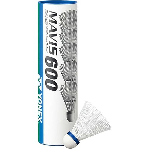 YONEX Nylon Shuttle Mavis 600P 6 ชิ้น M-600P-MIDDLE White / M Men s, Lady s
