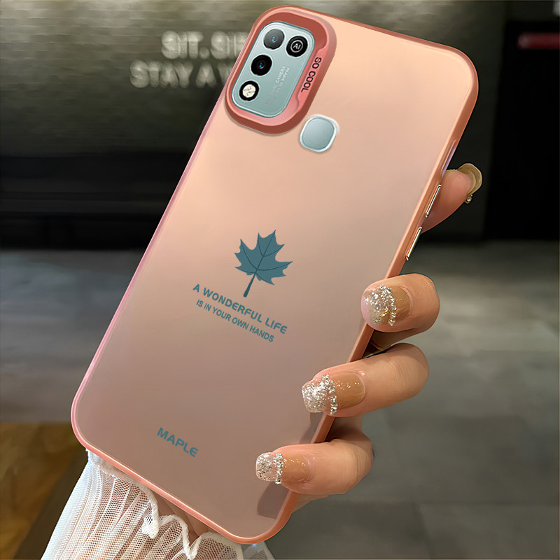 เคสสำหรับ Infinix Hot 9 Play Hot 10 Play Hot 11 Play เคสโทรศัพท์ใบเมเปิ้ลเปลือกแข็งกันกระแทก