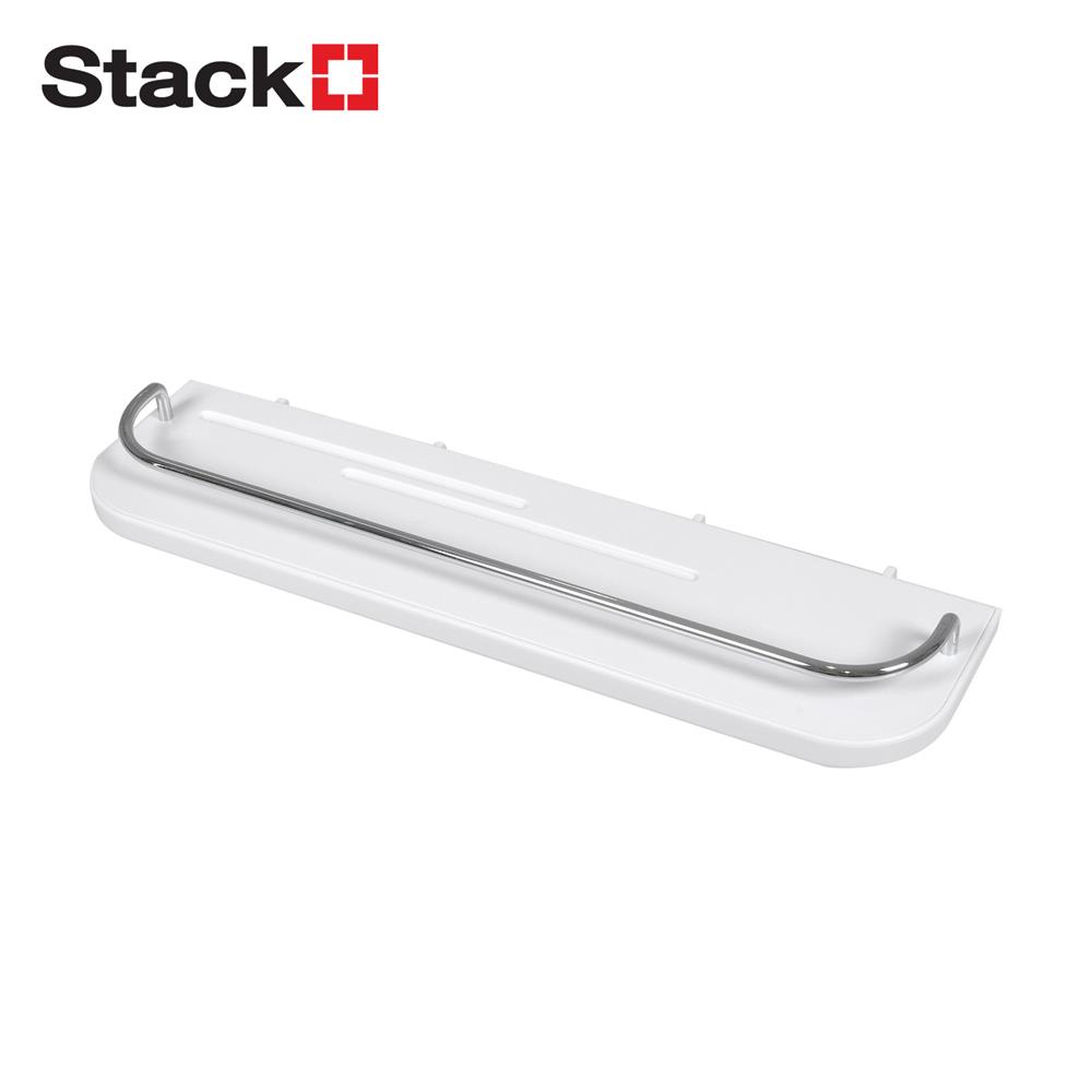 HomePro ถาดแขวนพร้อมราวกันตก  TIDY SIZE M 37.5x4.6x10 ซม. สีขาว แบรนด์ STACKO