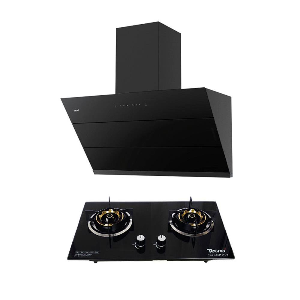 TECNOPLUS เตาฝัง+เครื่องดูดควัน SET HB207141+90SLOPEB จัดส่งโดย HomePro