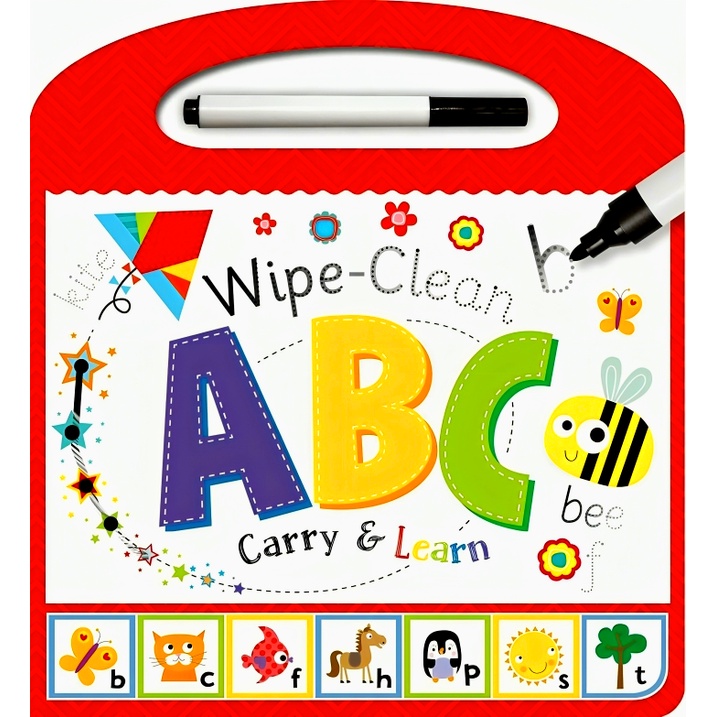 BBW หนังสือเด็ก Wipe-Clean Carry & Learn: Abc: Early Learning For 3+ Year-Olds ISBN: 9781499881974
