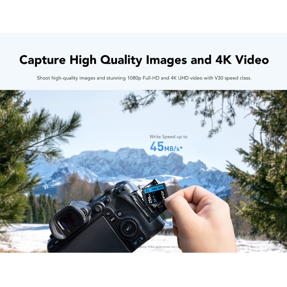 การ์ดหน่วยความจำ เอสดีการ์ด LEXAR 800XPRO 32GB SD CARD BLUE SERIES FULL-HD 4K RW150/45MB/S (LSD0800P032G-BNNNG)_4