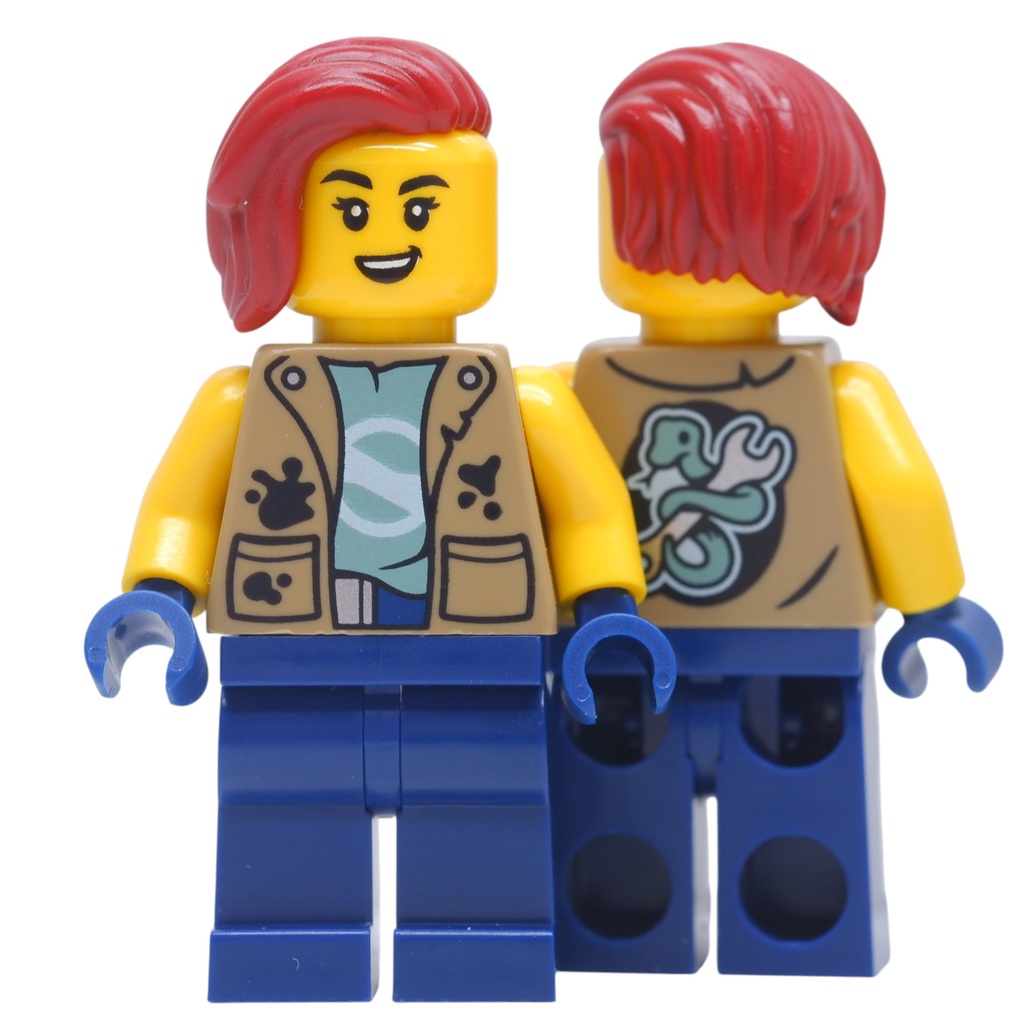 ( Ploybrick Minifigure ของแท้ ) City Jungle Explorer Dark Tan Vest Town & City