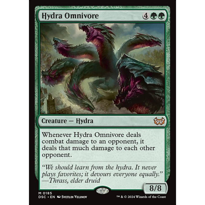 Hydra Omnivore DSC Duskmourn: House of Horror Commander การ์ด Magic the Gathering [MTG] ของแท้