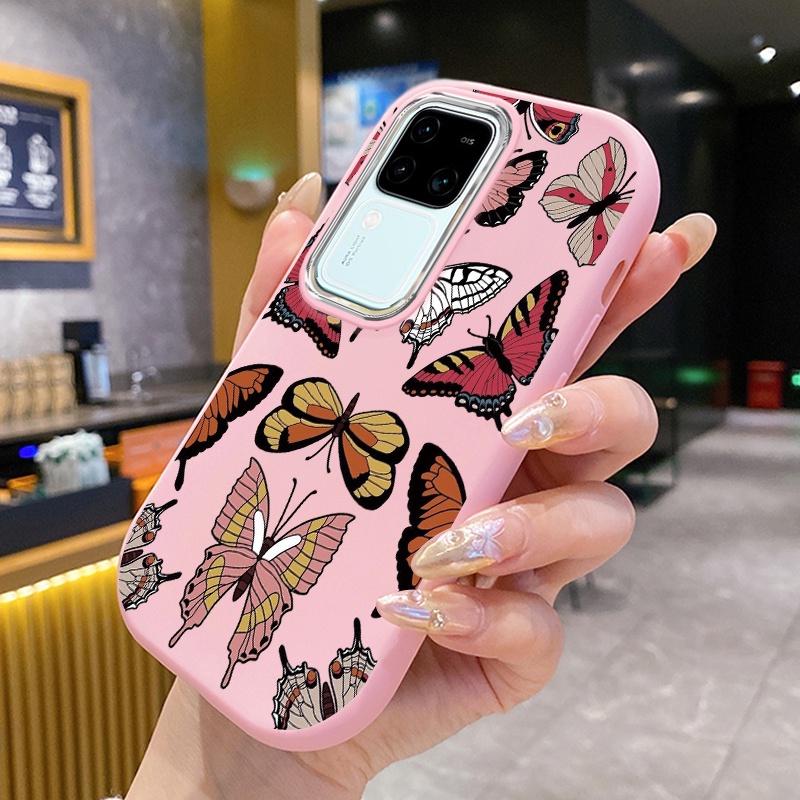 เคสสำหรับ VIVO V30 Pro 5G V29 Pro V29e V27 PRo 5G V23 V23i V20 Pro S1 S7 เคสโทรศัพท์ผีเสื้อกันกระแทก