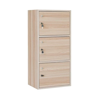 ตู้ล็อกเกอร์ 3 ชั้น KASSA รุ่น 3DK ขนาด 42 x 29 x 87 ซม. สีไวท์เมเปิล