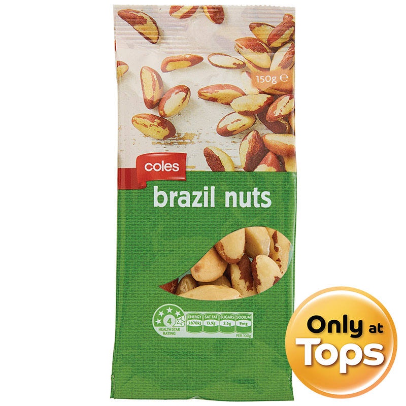 🐇 โคลส์ถั่วบราซิลอบแห้ง 150กรัม 🌿 9310645270630 🐰 Coles Brazil Nuts 150g. 🌱 ส่วนผสมเบเกอร์รี่และของห