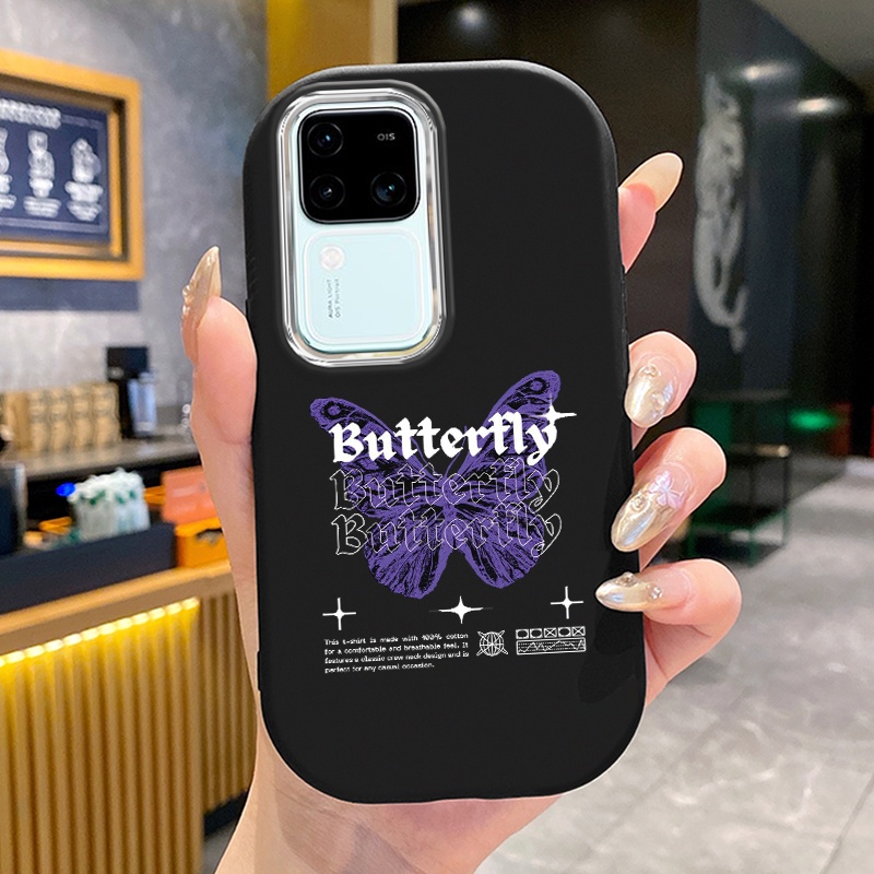 เคสสำหรับ VIVO V30 Pro 5G V29 Pro V29e V27 PRo 5G V23 V23i V20 Pro S1 S7 เคสโทรศัพท์ผีเสื้อกันกระแทก