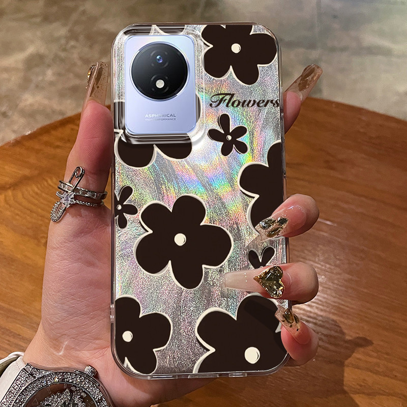 เคสสำหรับ VIVO Y02 Y02A Y02T Y11 2023 เคสโทรศัพท์ดอกไม้