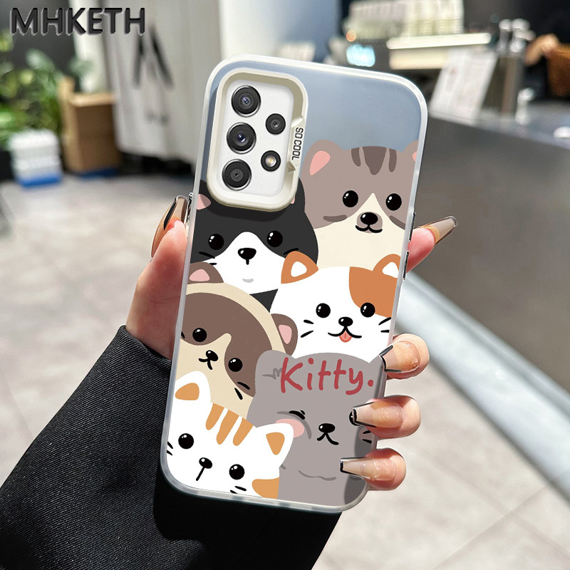 MHKETH เคสสำหรับ Samsung A52 4G A52 5G  A52s 5G A51 M40S A50 A50S A53 5G A54 5G เคสโทรศัพท์กันกระแทกรูปสัตว์เลี้ยงน่ารัก