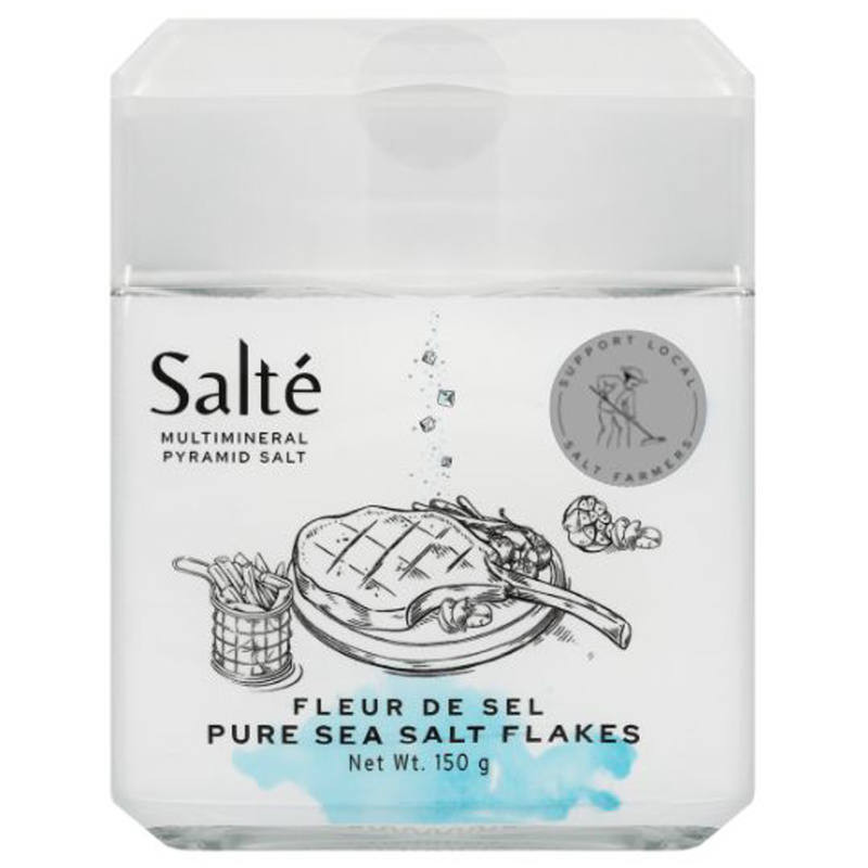 🍉 ซอลท์เต้เกล็ดดอกเกลือทะเลบริโภคไม่เสริมไอโอดีน 150กรัม 🍍 Salte Pure Sea Salt Flakes 150g. 📌 885712