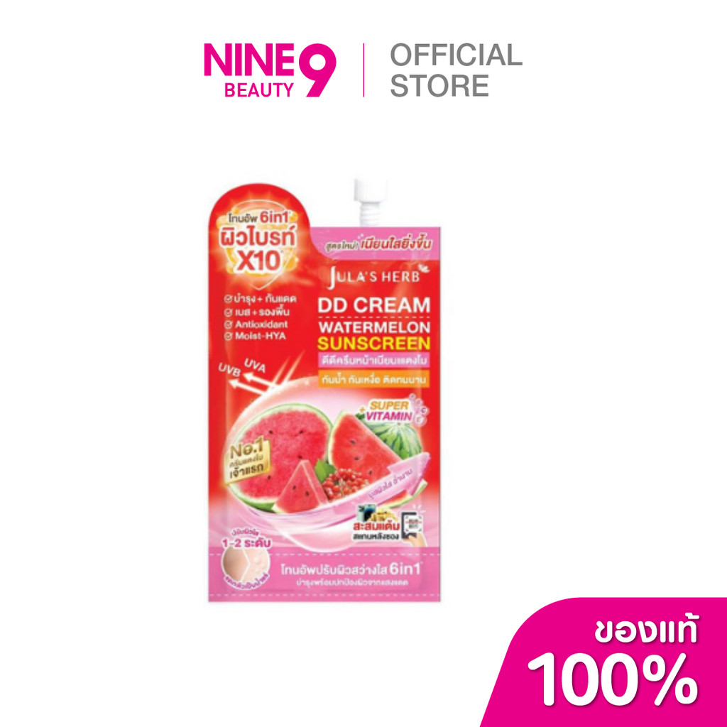 Jula's Herb DD Cream Watermelon Sunscreen จุฬาเฮิร์บ ดีดี ครีมแตงโม 8g
