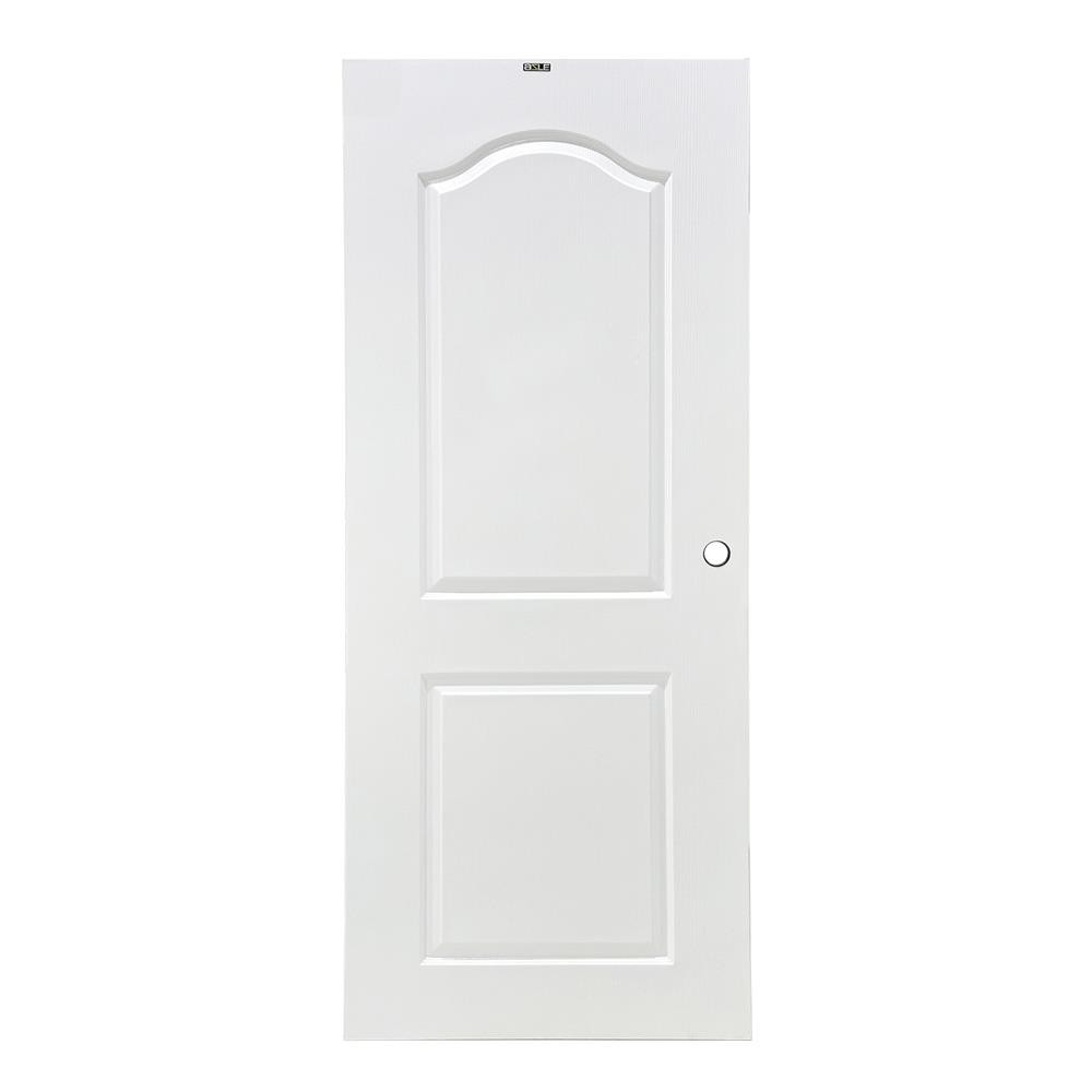 AZLE ประตูภายนอก UPVC L-85 80X200 ซม. สีขาว เจาะลูกบิด จัดส่งโดย HomePro