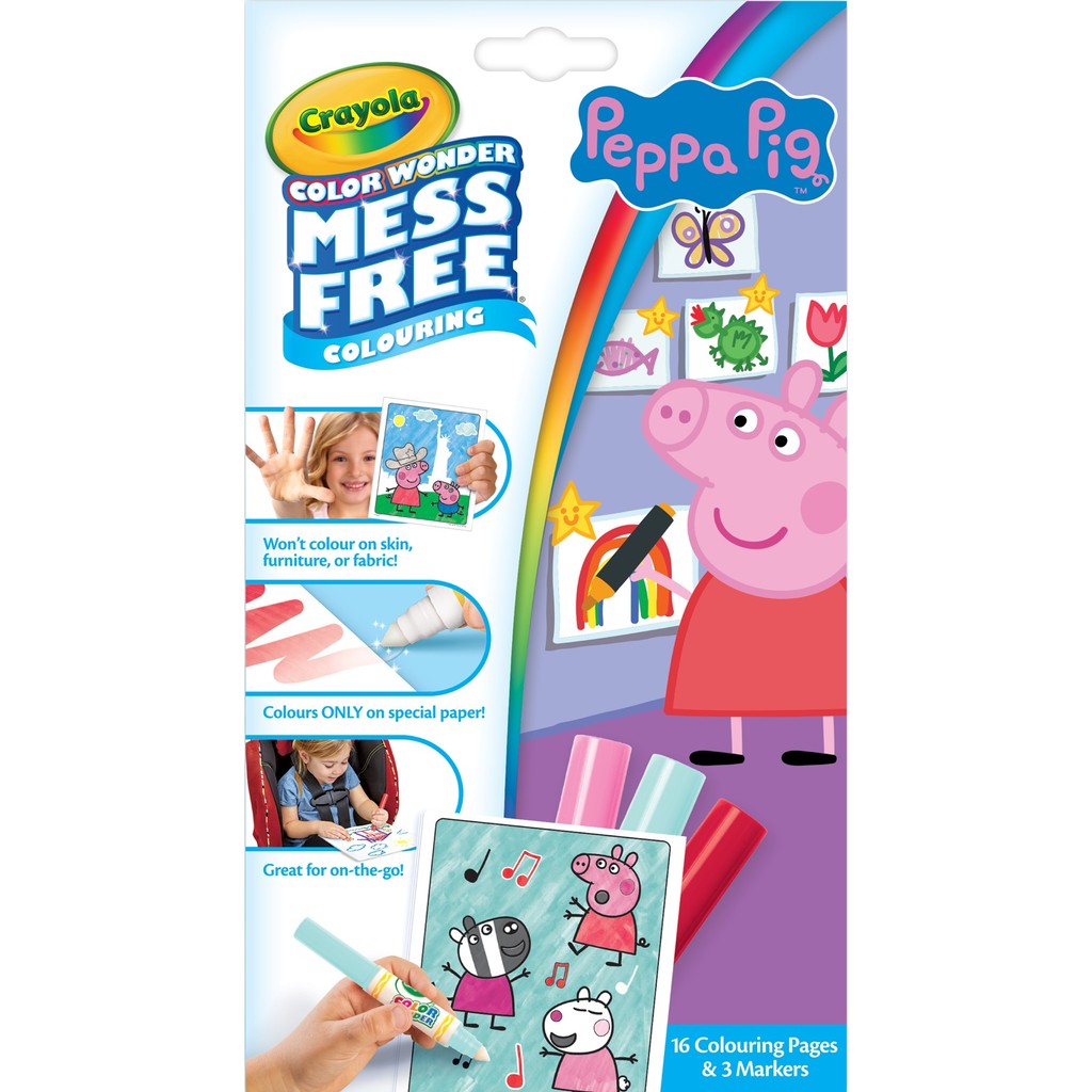 Crayola Mess Free Color Wonder Peppa Pig Mini Coloring Page เครโยล่า เปปป้าพิก มินิ คัลเล่อร์ วันเดอร์ ชุดเล็ก  75-7145