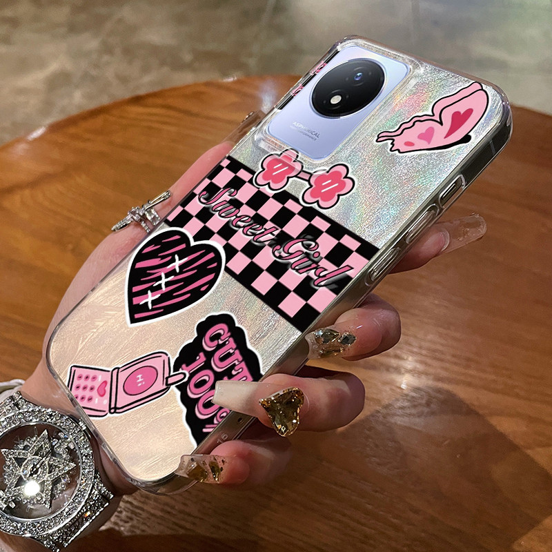 เคสสำหรับ VIVO Y02 Y02A Y02T Y11 2023 เคสโทรศัพท์ดอกไม้