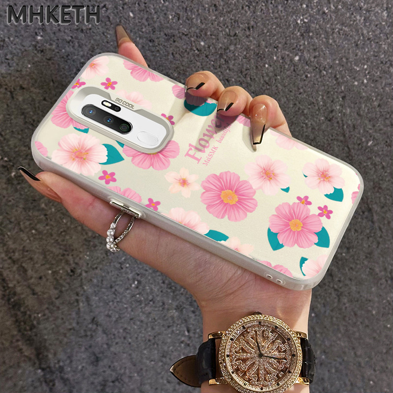 MHKETH เคสสำหรับ OPPO A5 2020 A9 2020 A11 เคสโทรศัพท์มีลายดอกไม้สวยงาม