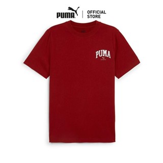 PUMA BASICS - เสื้อยืดผู้ชาย PUMA SQUAD สีแดง - 68179213