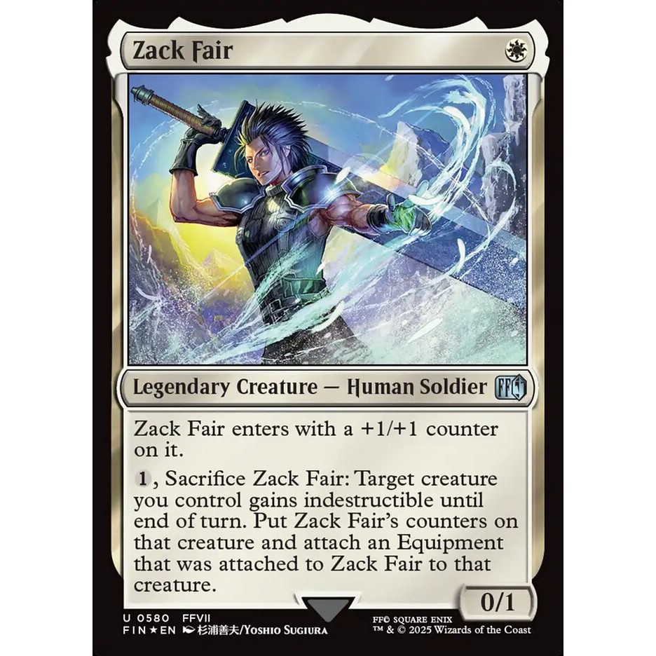 Zack Fair [Surge Foil] FIN Final Fantasy การ์ด Magic the Gathering [MTG] ของแท้