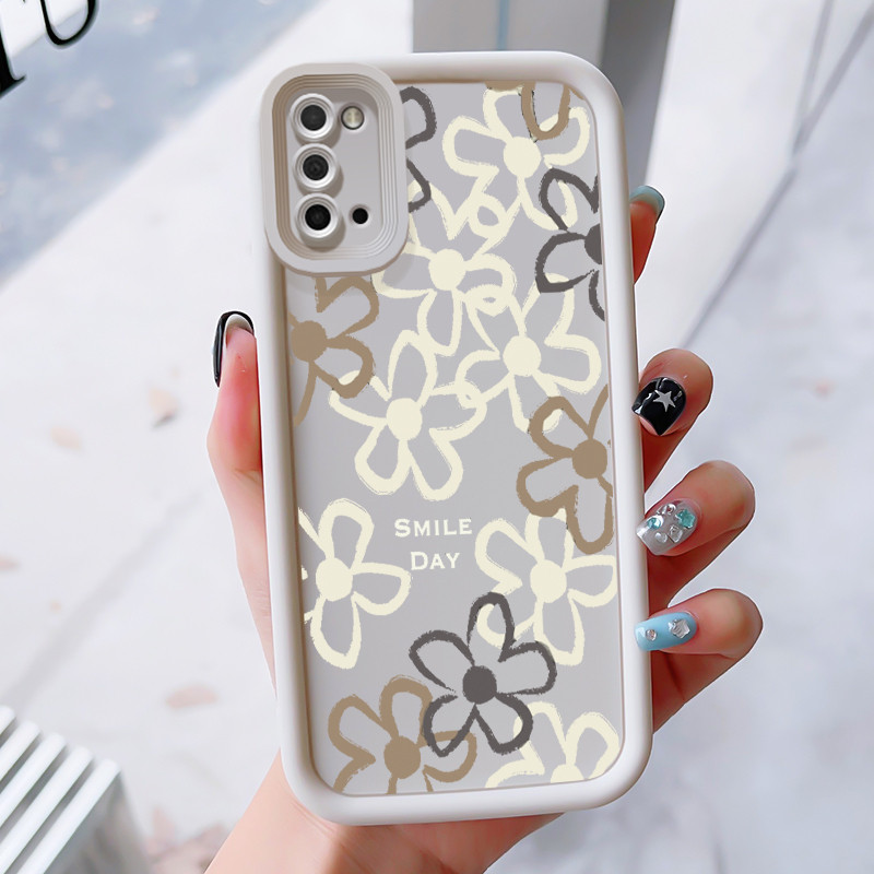 เคสสำหรับ Samsung Galaxy A03s A02s M02s F02s เคสโทรศัพท์รุ้งดอกไม้สามสีซิลิโคนกันกระแทก - รูปที่ 2