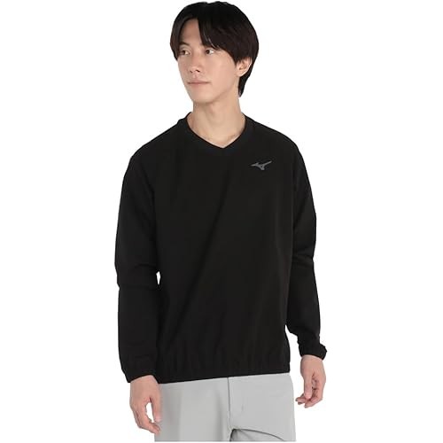Mizuno Golf Wear Stretch Pullover Shirt Sweat Absorbing Quick Dry E2JAB569 Men s Black