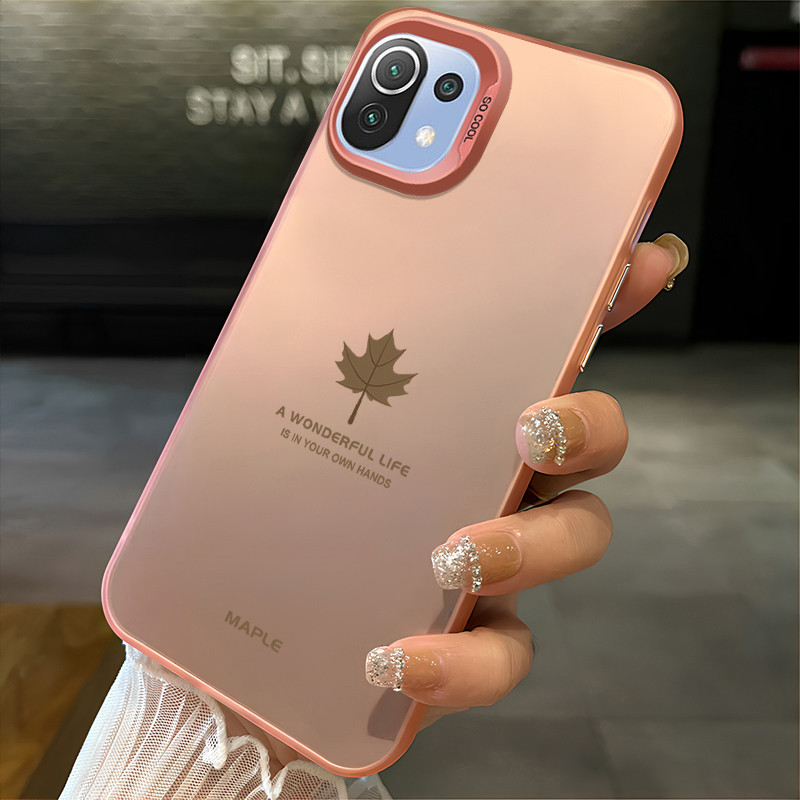 เคสสำหรับ Xiaomi 11 Lite 4G 11 Lite 5G NE เคสโทรศัพท์ใบเมเปิ้ลเปลือกแข็งกันกระแทก