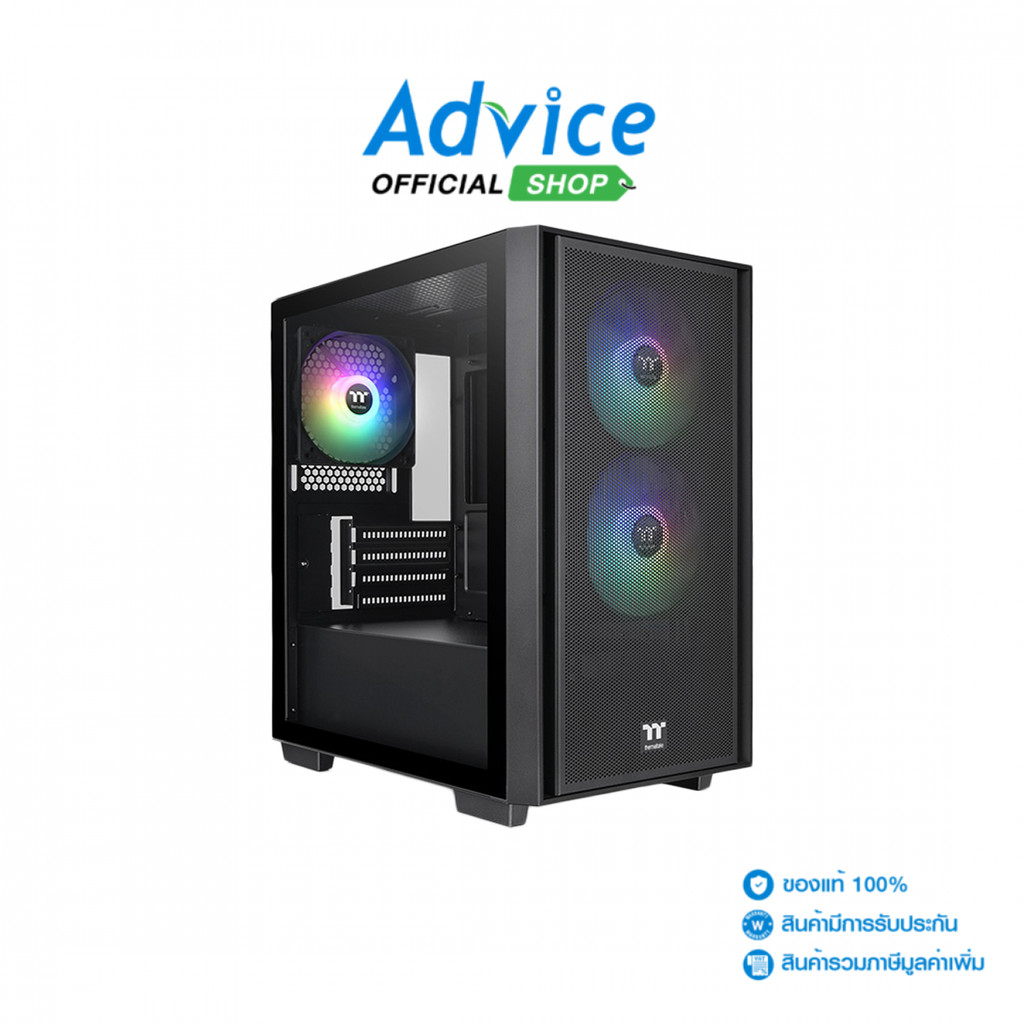 THERMALTAKE mATX CASE (เคสคอมพิวเตอร์) (NP) VERSA H16 TG ARGB BLACK (CA-1Y8-00S1WN-02) - A0164939